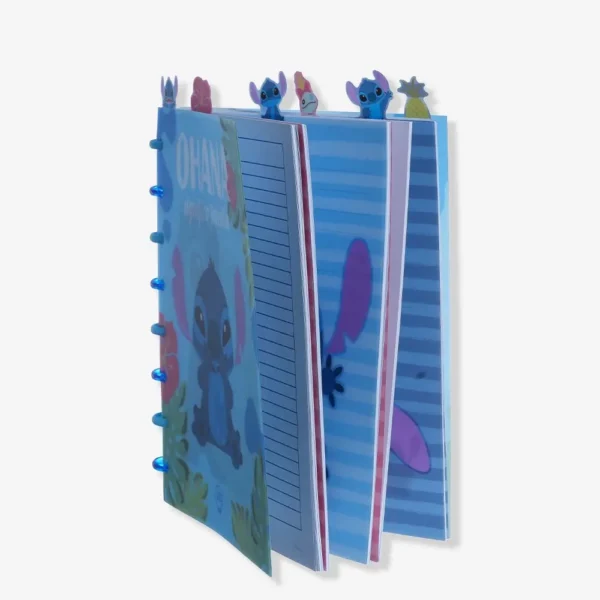 CADERNO DE ANOTACOES COM DIVISORIA 21X16CM STITCH - Imagem 3