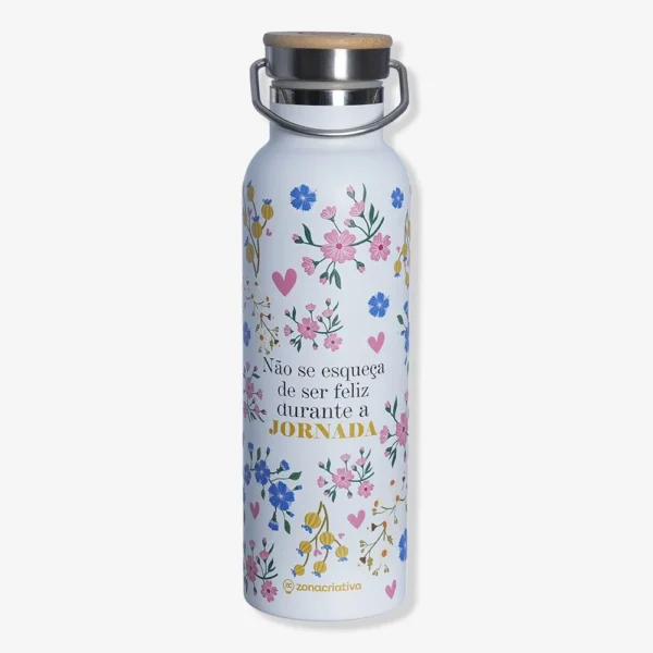GARRAFA CAMP 600ML MOTIVACIONAL FLORAL