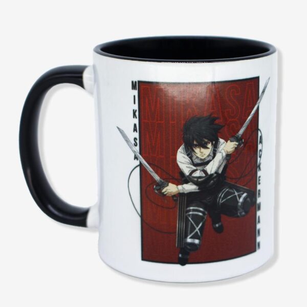CANECA POP 350ML PRETA MIKASA AKERMAN
