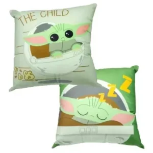 ALMOFADA FIBRA VELUDO 40X40CM BABY YODA