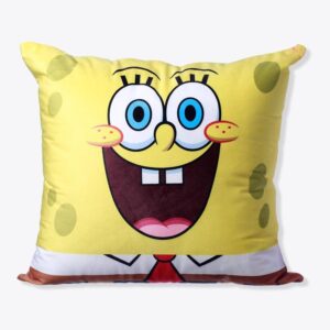 ALMOFADA FIBRA VELUDO 40X40CM BOB ESPONJA