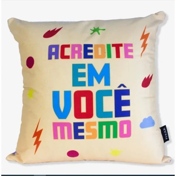 ALMOFADA FIBRA VELUDO 40X40CM DIVERTIDAMENTE - Imagem 2