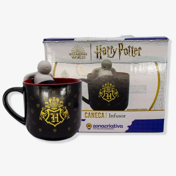 CANECA 350ML C/INFUSOR P/ CHA HOGWARTS - Imagem 3