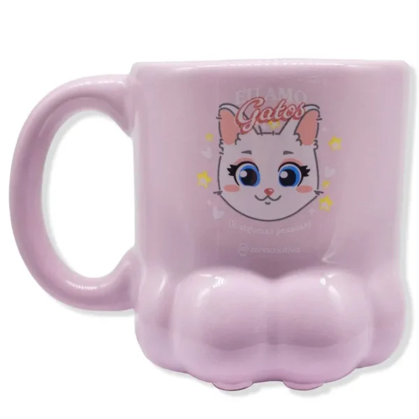CANECA FORMATO 3D 350ML PATA EU AMO GATOS