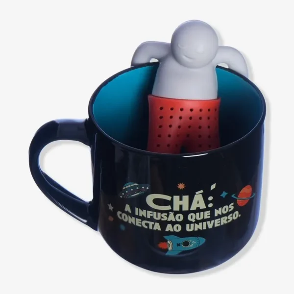 CANECA 350ML C/ INFUSOR P/ CHA ASTRONAUTA - Imagem 3