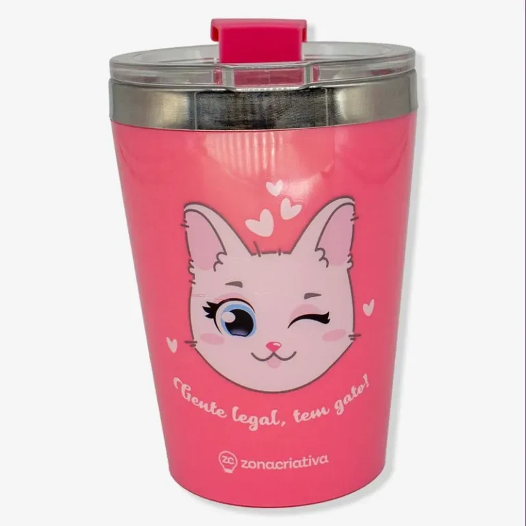 COPO VIAGEM SNAP 300ML I LOVE CATS
