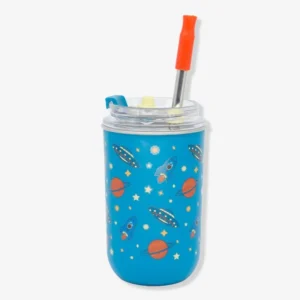 COPO NEO C/CANUDO 300ML ASTRONAUTA