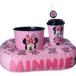 KIT ALMOFADA PIPOCA INFANTIL FIBRA VELUDO MINNIE