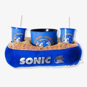 KIT ALMOFADA PIPOCA FIBRA SUEDE SONIC THE HEDGEHOG