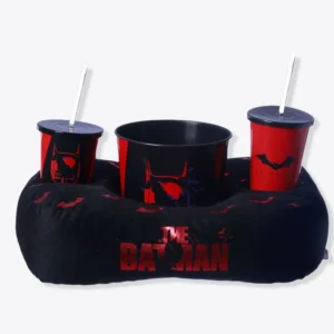 KIT ALMOFADA PIPOCA FIBRA SUEDE THE BATMAN