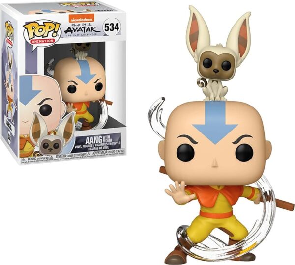FUNKO POP AVATAR THE LAST AIRBENDER AANG WITH MOMO 534