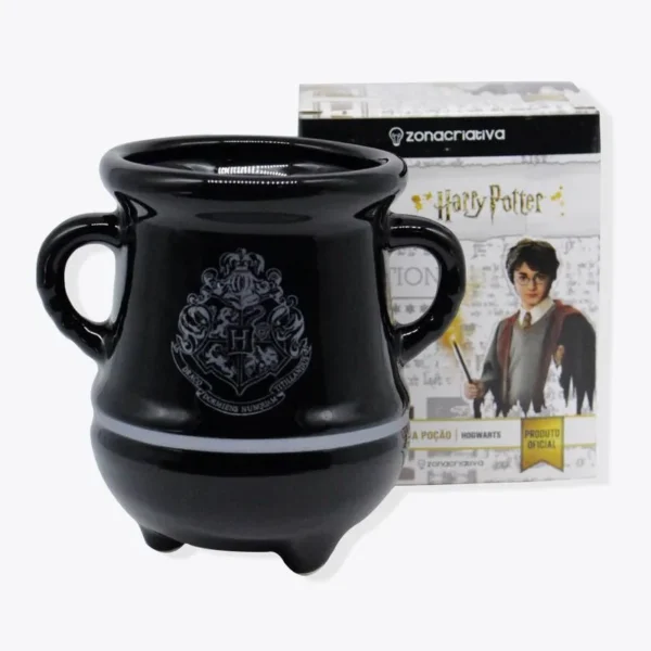 CANECA FORMATO 3D 350ML POCAO HOGWARTS PRATA