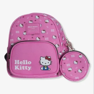 MINI MOCHILA FASHION COM BOLSINHA HELLO KITTY