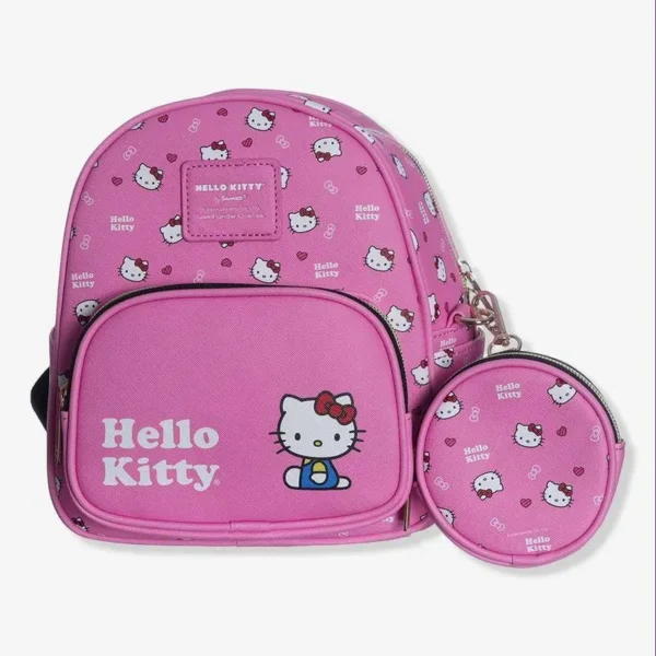 MINI MOCHILA FASHION COM BOLSINHA HELLO KITTY