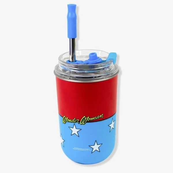 COPO NEO C/CANUDO 300ML MULHER MARAVILHA - Imagem 2