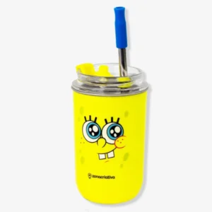 COPO NEO C/CANUDO 300ML BOB ESPONJA