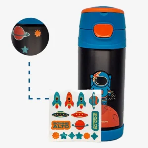GARRAFA TOP HANDLE INF.350ML C/ADESIVO ASTRONAUTA