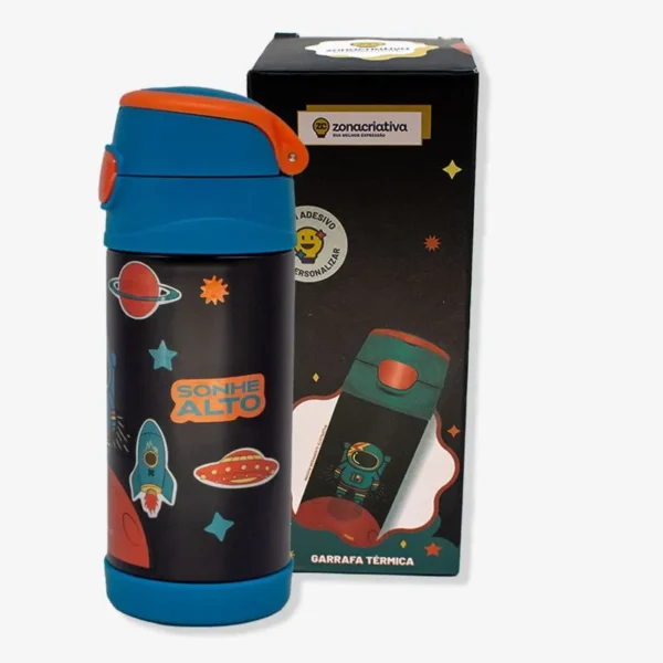 GARRAFA TOP HANDLE INF.350ML C/ADESIVO ASTRONAUTA - Imagem 3