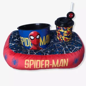 KIT ALMOFADA PIPOCA INFANTIL FIBRA VELUDO SPIDER MAN