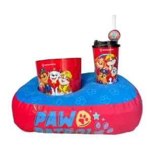 KIT ALMOFADA PIPOCA INFANTIL FIBRA VELUDO PATRULHA CANINA