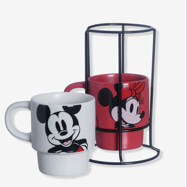 KIT CANECAS EMPILHAVEIS MICKEY MOUSE E MINNIE MOUSE - Imagem 3