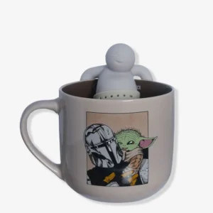 CANECA 350ML C/INFUSOR P/ CHA THE MANDALORIAN BABY YODA