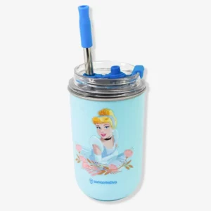 COPO NEO C/CANUDO 300ML CINDERELA