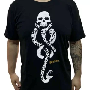 CAMISETA HARRY POTTER CAVEIRA PRETO