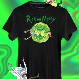 CAMISETA RICK MORTY PORTAL PRETO