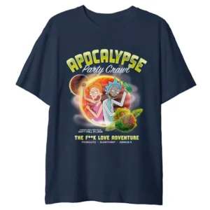 CAMISETA RICK MORTY APOCALYPSE AZUL