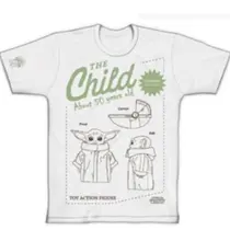 CAMISETA MANDALORIAN GROGU TAF BRANCO