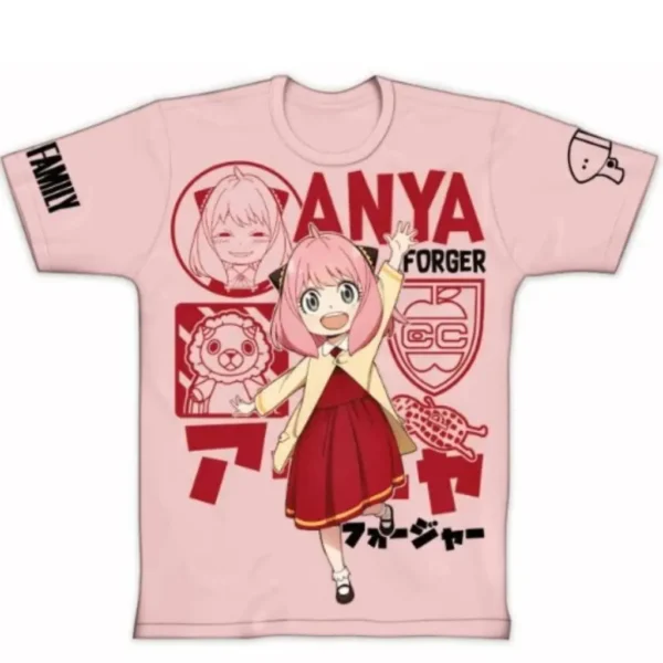 CAMISETA INF SPY FAMILY ANYA ROSA