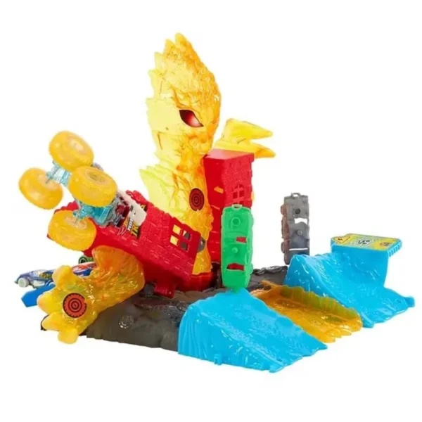 HOT WHEELS MONSTER TRUCKS PISTA ARENA APAGA INCENDIO - Imagem 3
