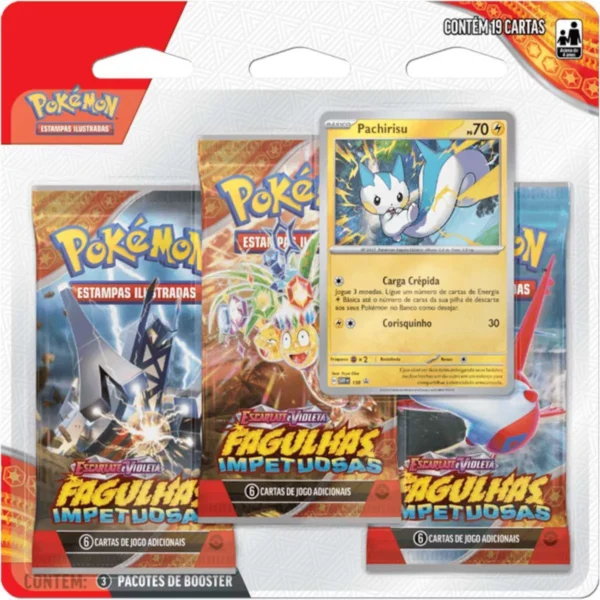 POKEMON FAGULHAS IMPETUOSAS BLISTER TRIPLO - Imagem 2