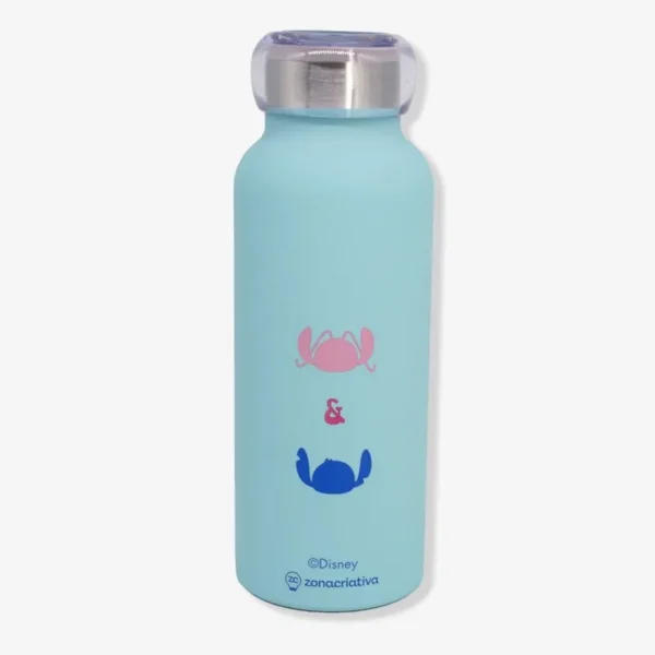 GARRAFA BUBBLE 500ML STITCH NAMORADOS - Imagem 2