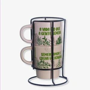 KIT CANECAS EMPILHAVEIS JARDINAGEM
