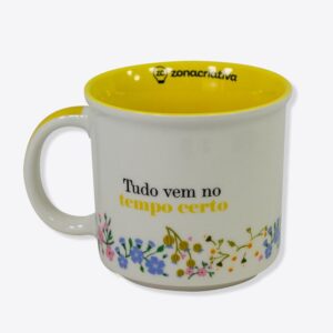 CANECA TOM 350ML MOTIVACIONAL FLORAL