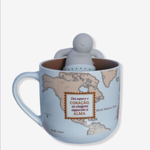 CANECA 350ML C/INFUSOR P/ CHA VIAGEM