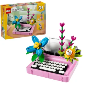 MAQUINA DE ESCREVER COM FLORES