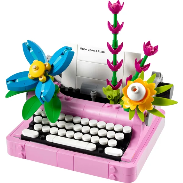 MAQUINA DE ESCREVER COM FLORES - Imagem 3