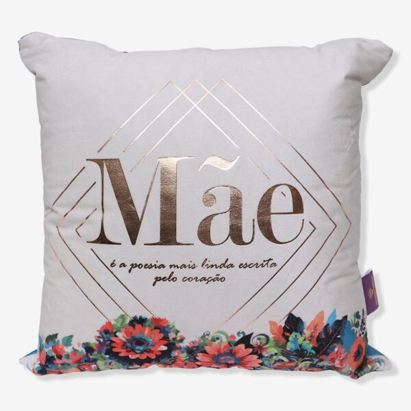 ALMOFADA FIBRA VELUDO 40X40CM MAE GARDEN