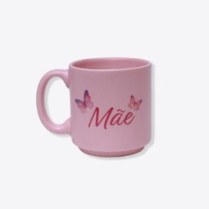 CANECA MINI TINA 100ML MAE A VIDA E MAIS FELIZ COM VOCE