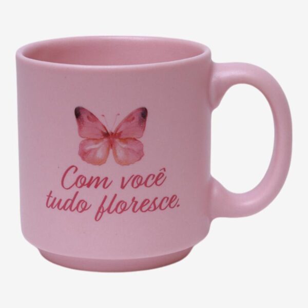 CANECA MINI TINA 100ML MAE A VIDA E MAIS FELIZ COM VOCE - Imagem 2