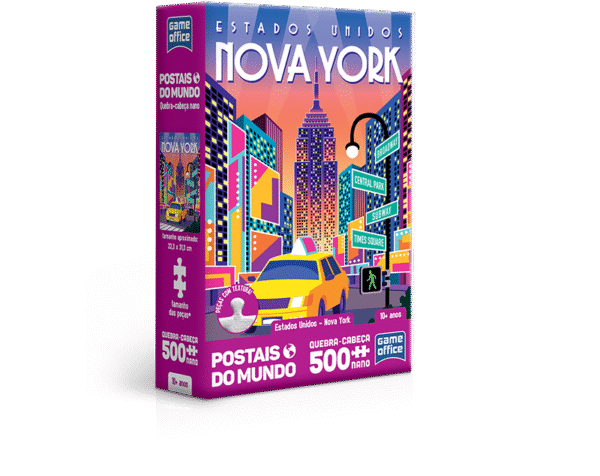QUEBRA CABECA 500 PC NANO - EUA - NOVA YORK - POSTAIS DO MUNDO