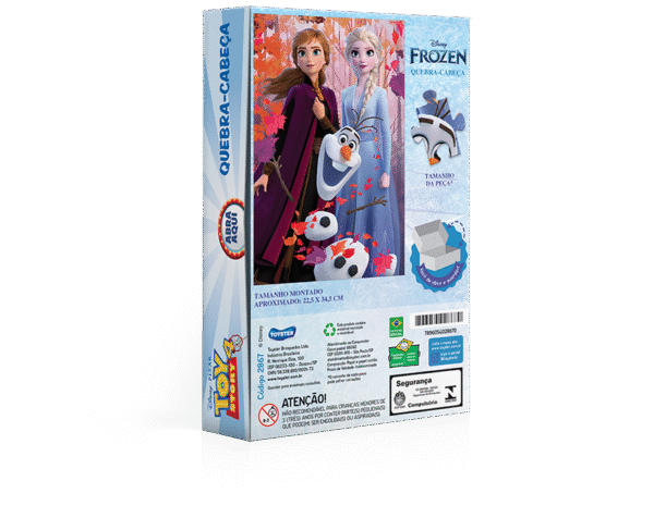 QUEBRA CABECA 100 PC ENCAPADO - FROZEN - Imagem 2