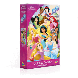 QUEBRA CABECA 100 PC ENCAPADO - PRINCESA METALIZADO