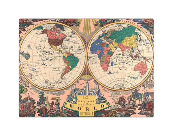 QUEBRA CABECA 1000 PC - O NOVO MAPA DO MUNDO 1928 - Imagem 3