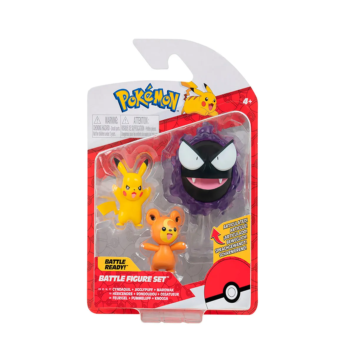 BONECO PIKACHU, TEDDIURSA E GASTLY