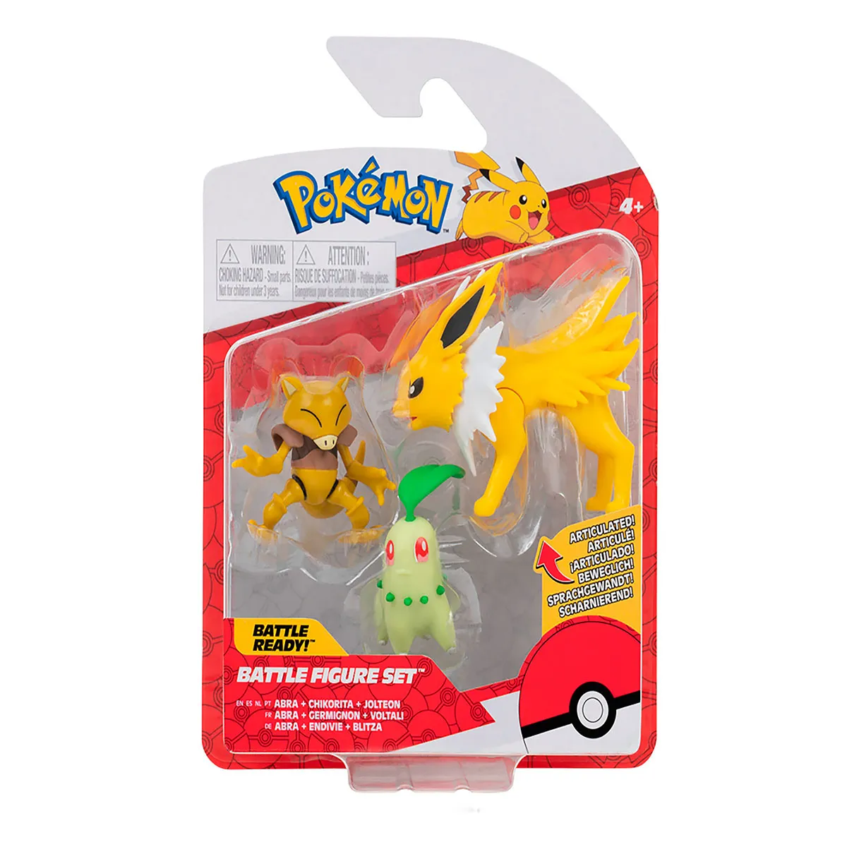 BONECO ABRA, CHIKORITA E JOLTEON