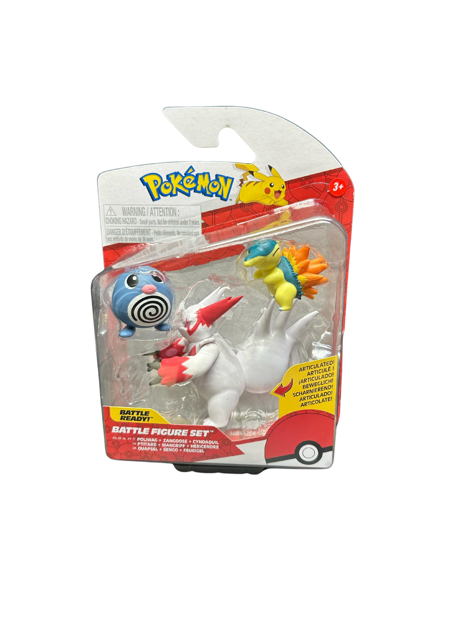 BONECO CYNDAQUIL, ZANGOOSE E POLIWAG
